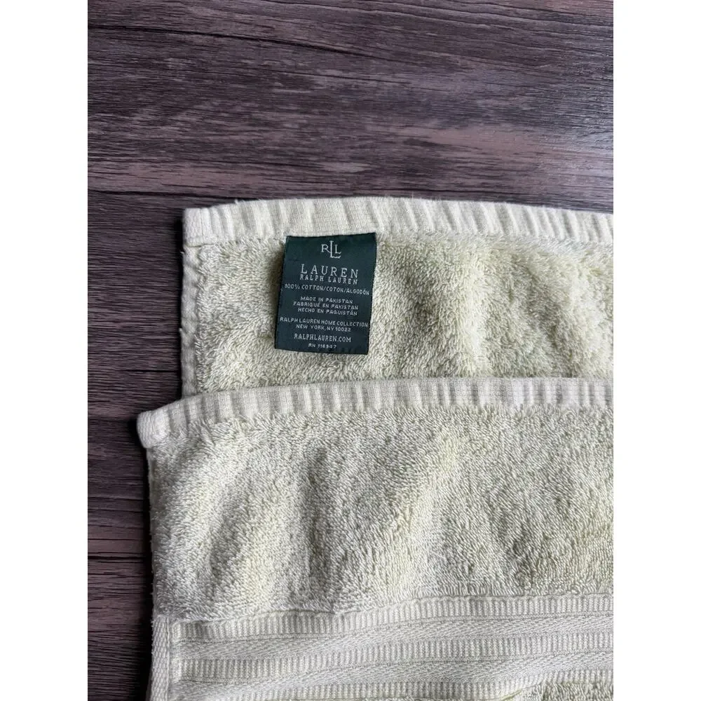 Lauren Ralph Lauren 100% Cotton Bright Yellow 53” X 29” Bath Towel Solid Single